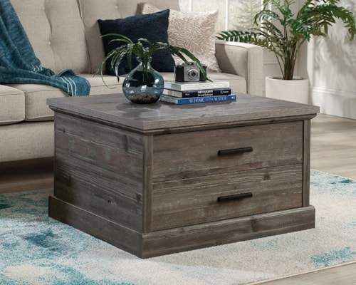 Modern Farmhouse Coffee Table with Large Storage Drawer
