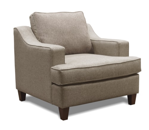 Transitional Accent Chair with Tapered Legs
