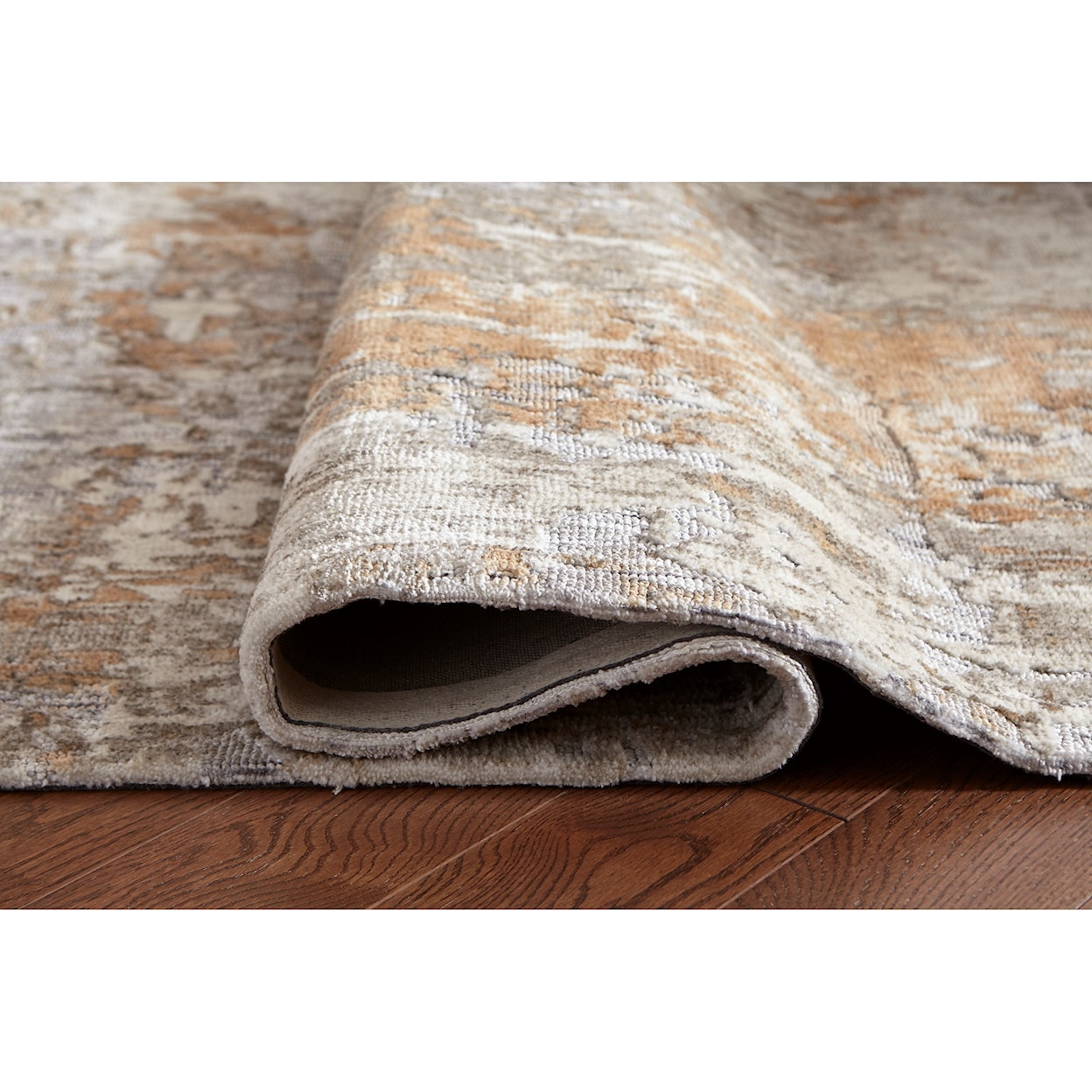 Signature Design by Ashley Casual Area Rugs Kamella Gray/Gold Medium Rug