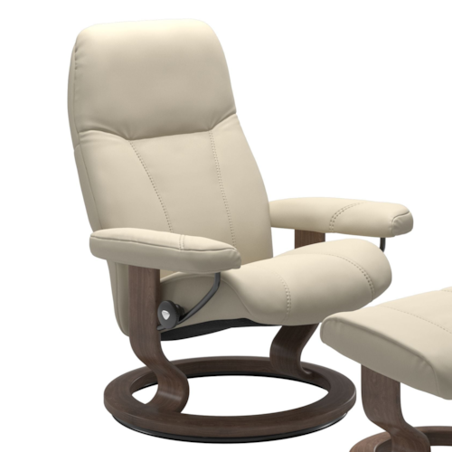 Large Reclining Chair with Classic Base