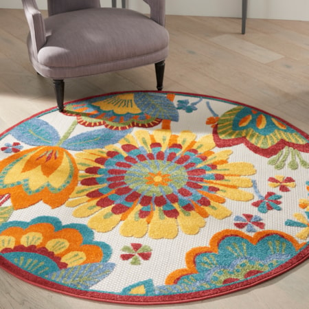 5&apos;3&quot; Round  Rug