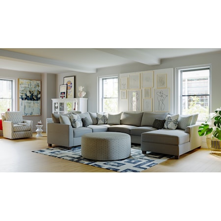 3-Piece Sectional with Right Chaise