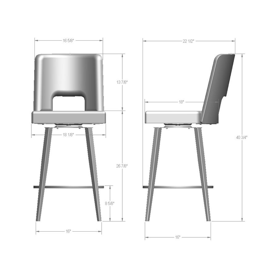 Upholstered Counter Height Bar Stool