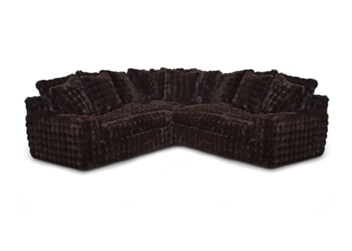 Casual 3-Piece Sectional Sofa with Throw Pillows