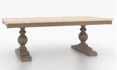 Customizable Rectangular Dining Table with Double Pedestals