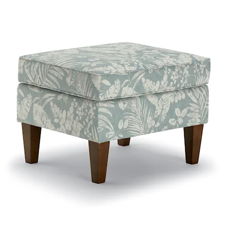 Casual Accent Ottoman with Block Legs