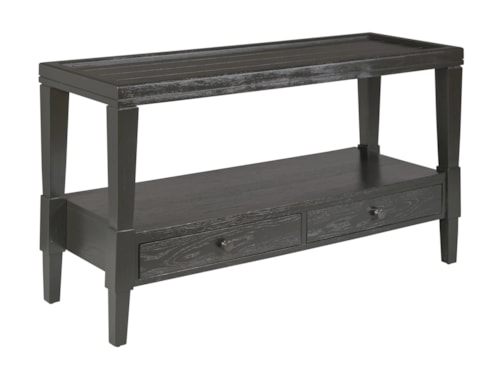 Transitional Rectangular 2-Drawer Sofa Table
