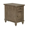 Libby Americana Farmhouse Single-Door Chairside Table