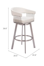 Zuo Bantry Collection Contemporary Swivel Barstool