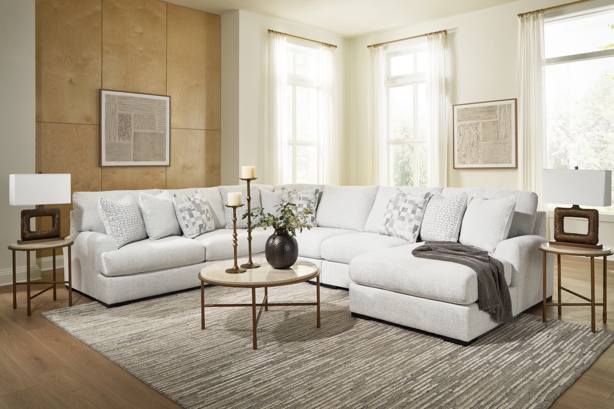 Signature Design by Ashley Misty-Lakes 5-Piece Sectional With Chaise
