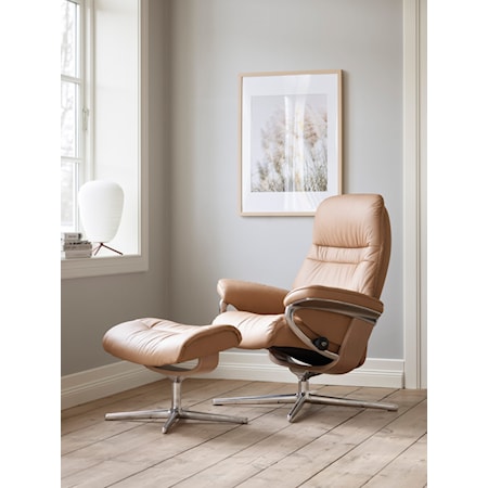 Medium Reclining Chair with Cross Base