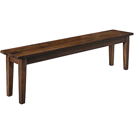 Casual 12" x 60" Rectangle Solid Top Bench