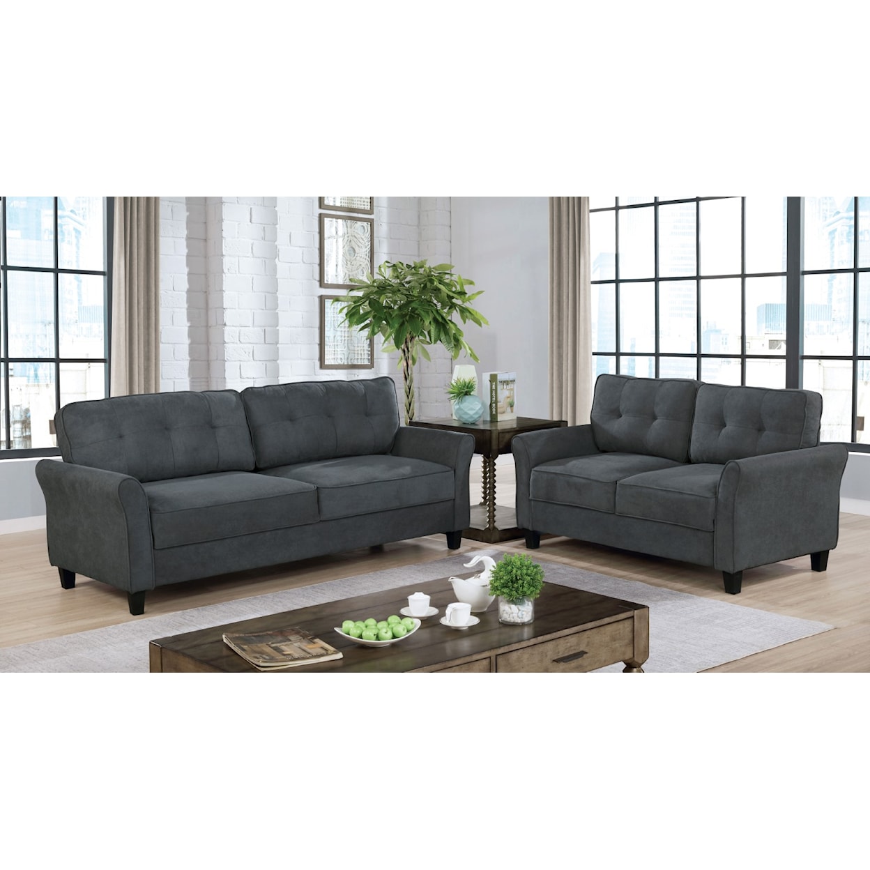 FUSA Alissa Sofa + Loveseat