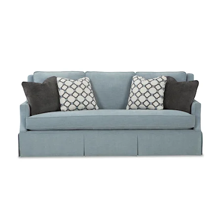 Transitional Bench Seat Sofa with Skirt