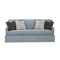 Transitional Bench Seat Sofa with Skirt