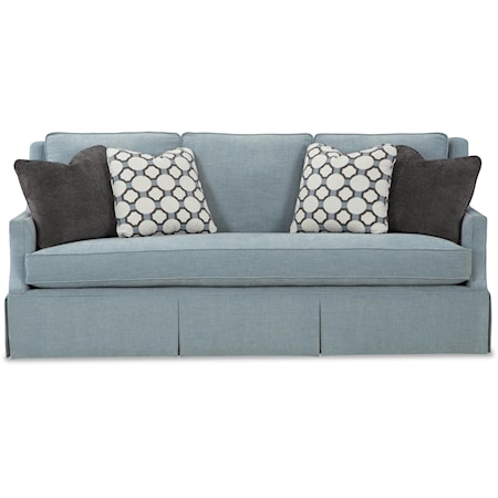 Transitional Bench Seat Sofa with Skirt