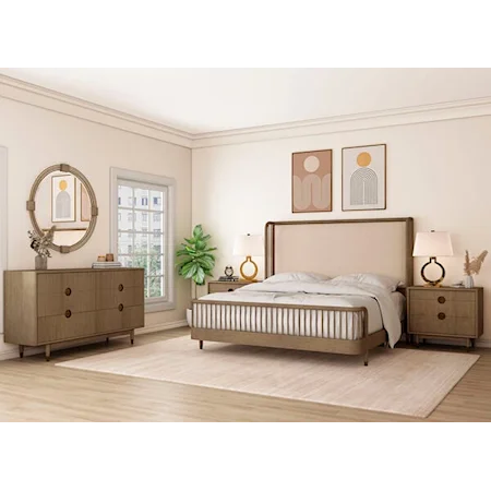 4-piece Mid-Century Queen Bedroom Set 