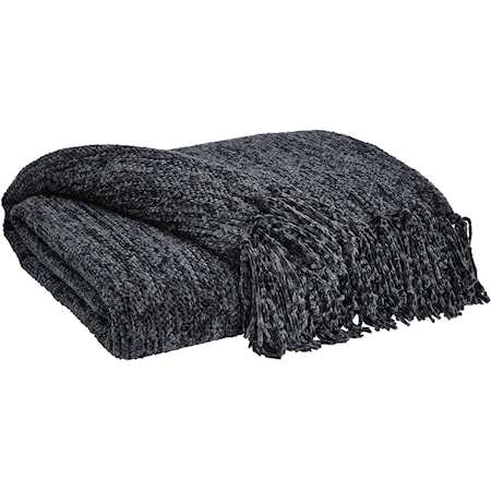 Tamish Black Throw