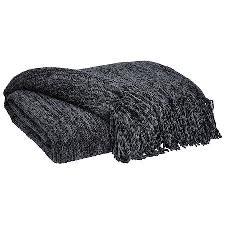 Tamish Black Throw