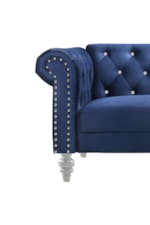 New Classic Emma Glam Crystal Loveseat with Button Tufting