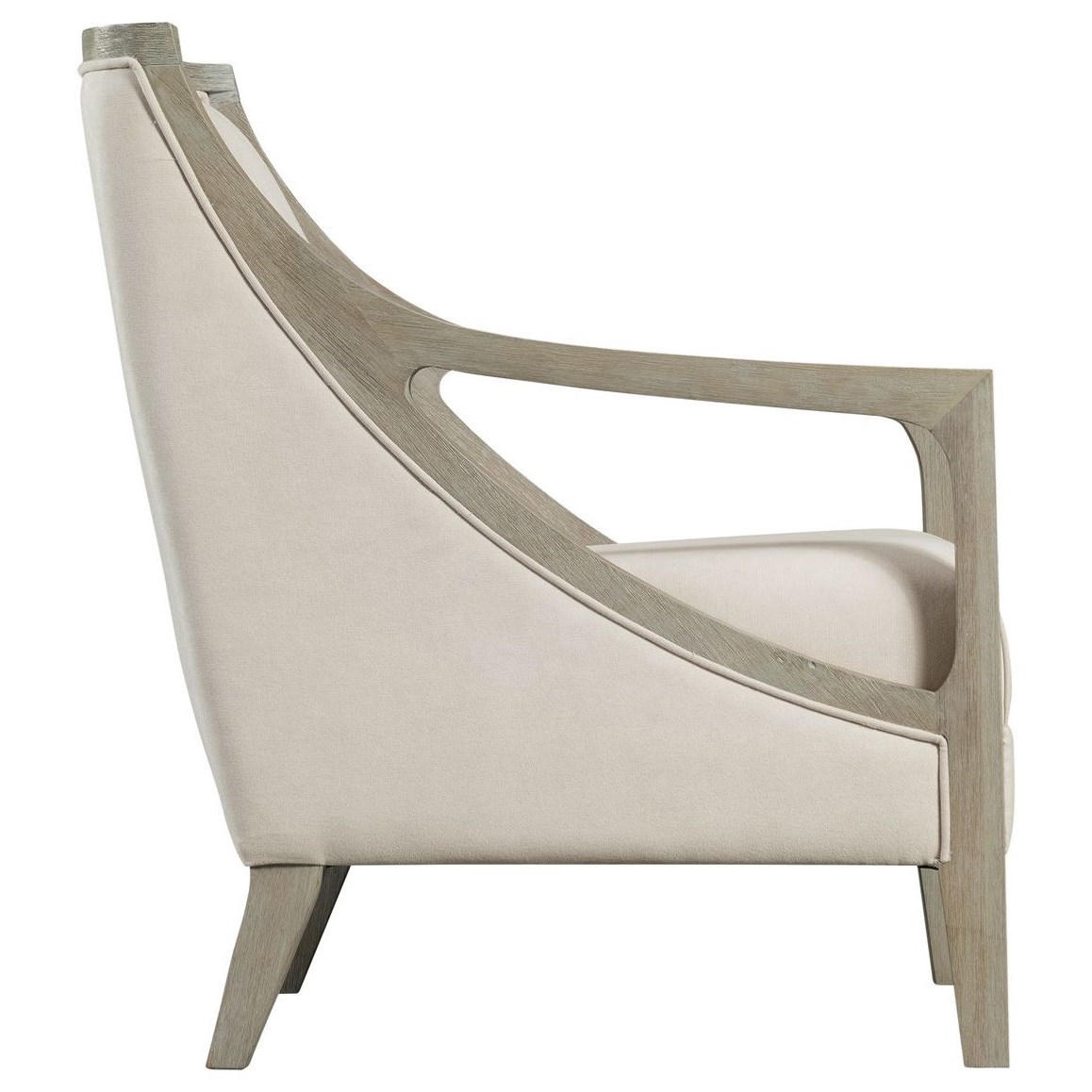 Elements International Hopkins- Accent Chair with White Wash Frame