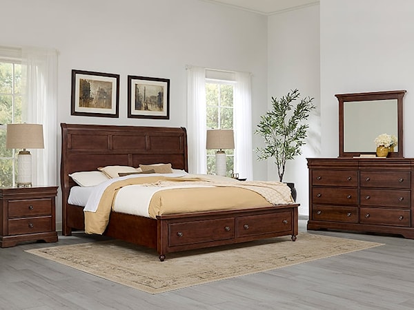 5-Piece Queen Sleigh Storage Bedroom Set