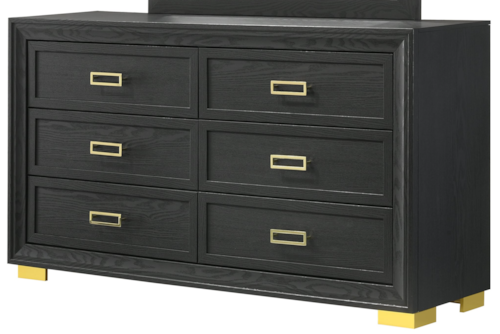 Contemporary Glam 6-Drawer Dresser