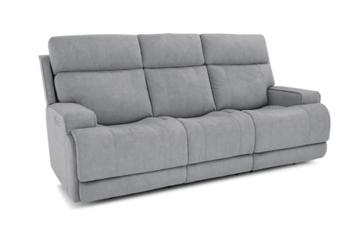 Contemporary Power Reclining Sofa with Power Headrest
