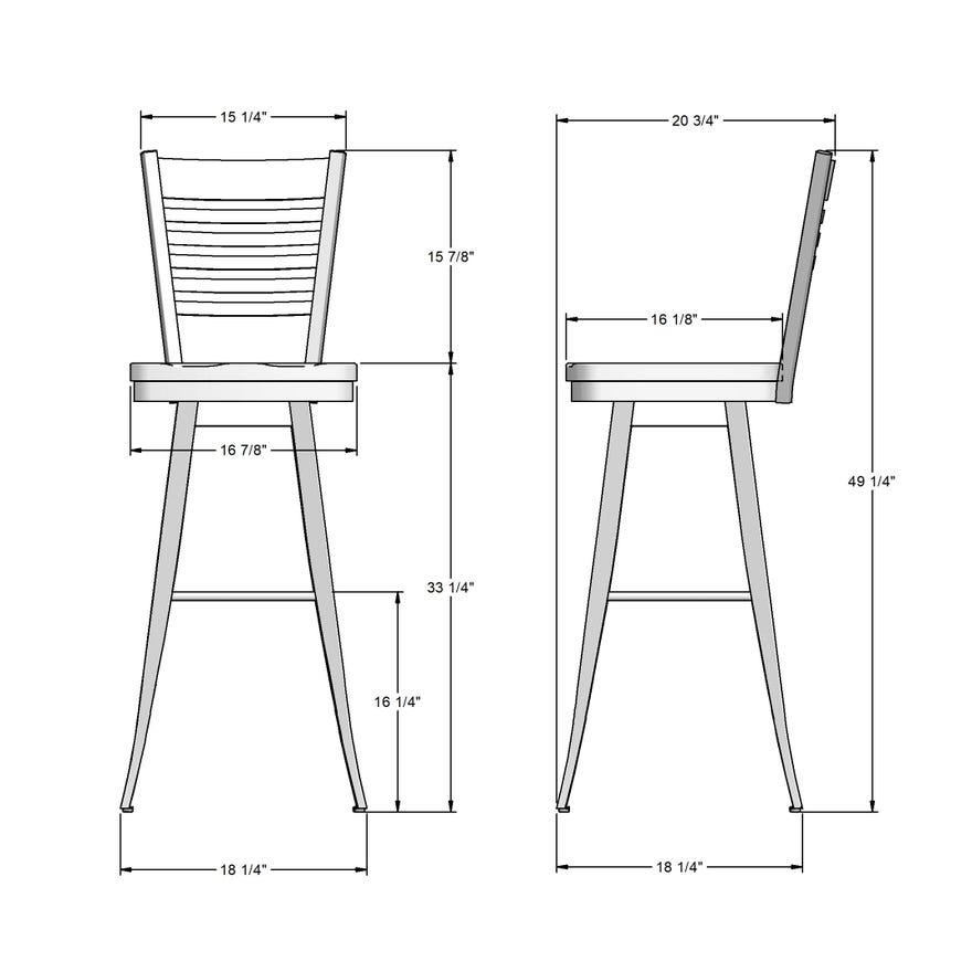 Spectator Height Swivel Stool