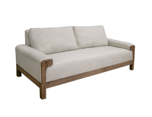 Contemporary Loveseat with Throw Pillows