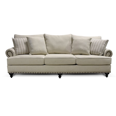 Sofa with Nailhead Trim