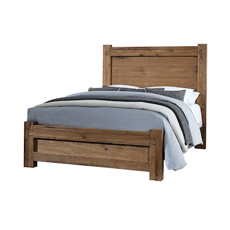 Rustic Queen Low Profile Bed