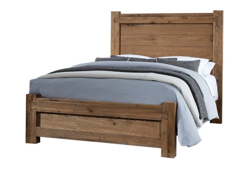 Rustic Queen Low Profile Bed