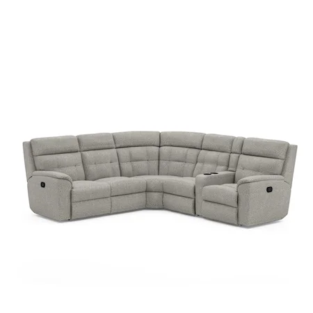 Contemporary Sectional Sofa with Console