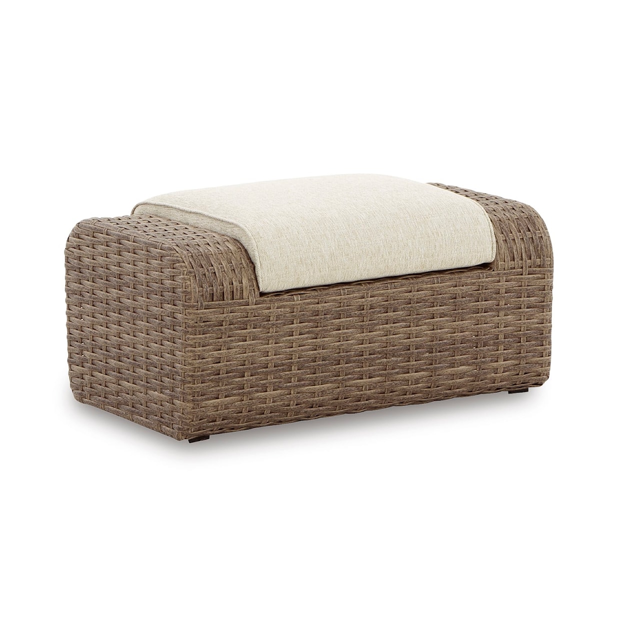 Signature Design Sandy Bloom Outdoor Ottoman with Cushion