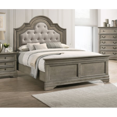 Wood Cal King Panel Bed