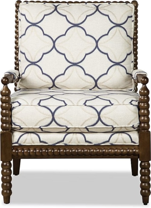 Traditional Chair with Spool-Turned Wood Frame