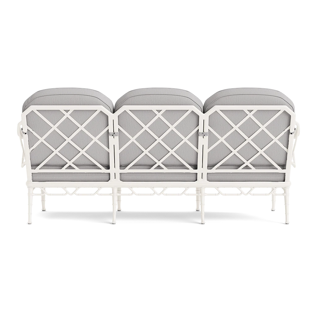 Brown Jordan Calcutta Classic Cushioned Aluminum Lattice Sofa