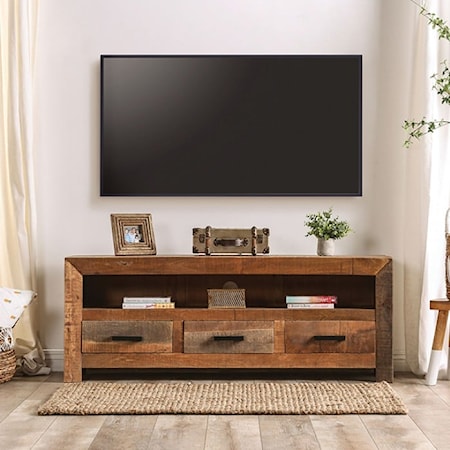 Wooden 3-Drawer Media Console
