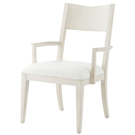 Arm Chair with Upholstered Cushion