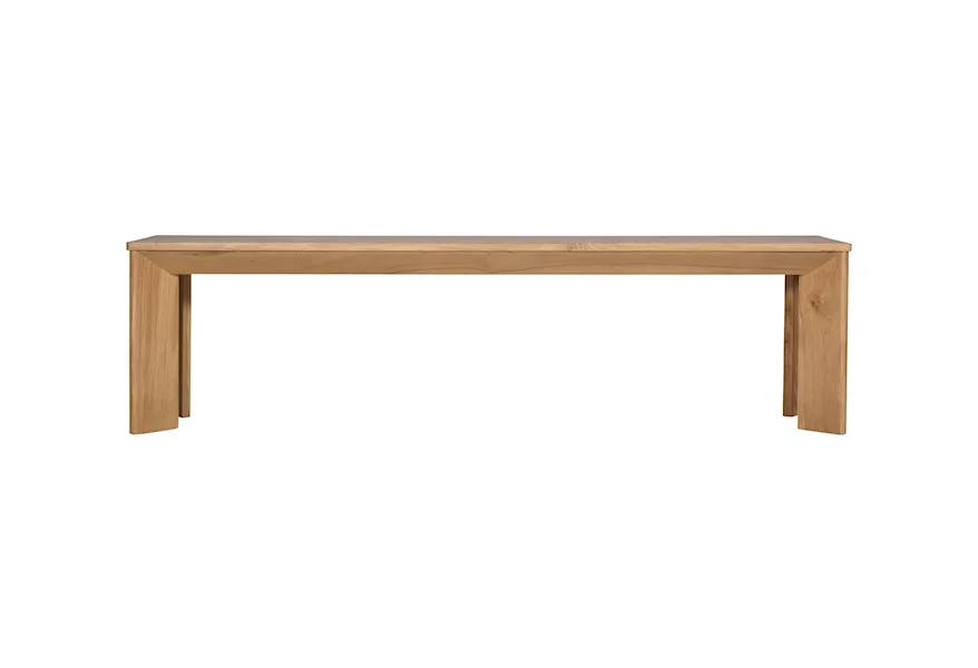 Angle Large Solid Oak Dining Bench  by Moe's Home Collection at Fashion Furniture