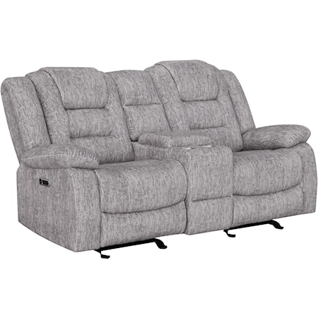 Manual Glider Loveseat with Console