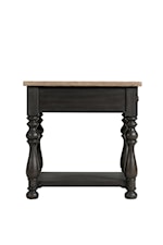 Riverside Furniture Barrington Two Tone Transitional Cocktail Table with 2 Drawers, Bottom Shelf, and Removable Casters