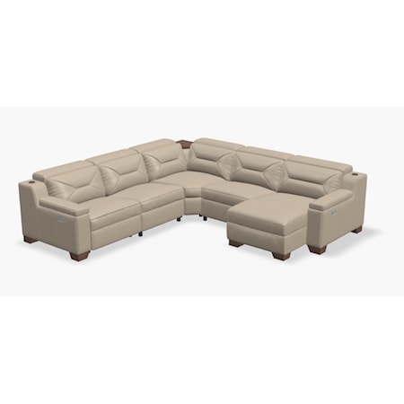 5-seat Sleeper Sectional with Power Recliner