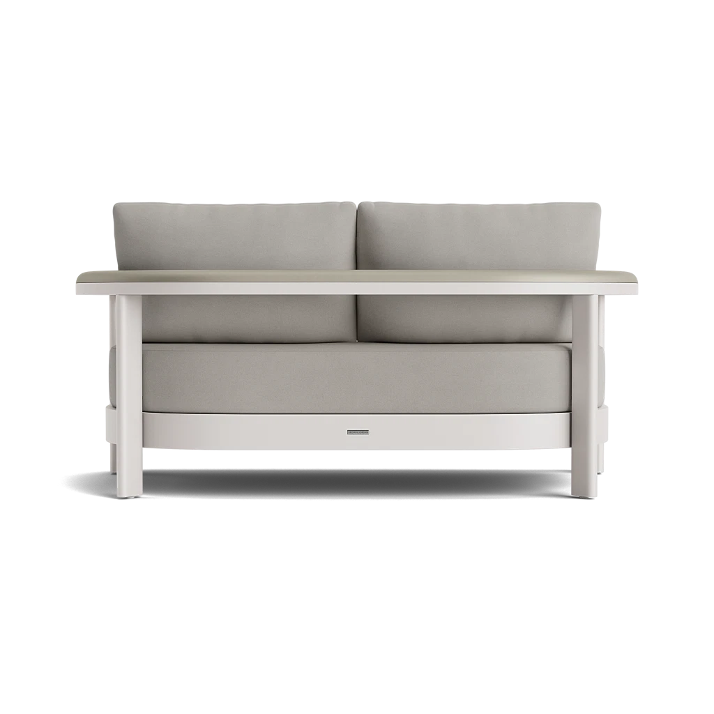 Cushioned Aluminum Curve Loveseat