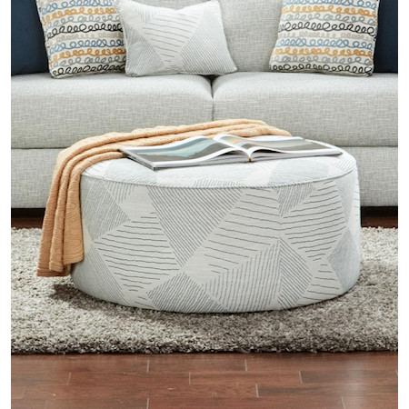 Round Cocktail Ottoman