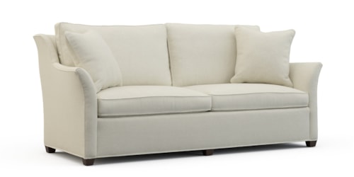 Transitional Loveseat with Flare Tapered Arms