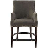 Upholstered Counter Bar Stool With Nail Head Trim
