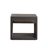 Solid Mango Wood 1-Drawer End Table