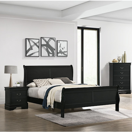 Transitional 3 Piece King Bedroom Set